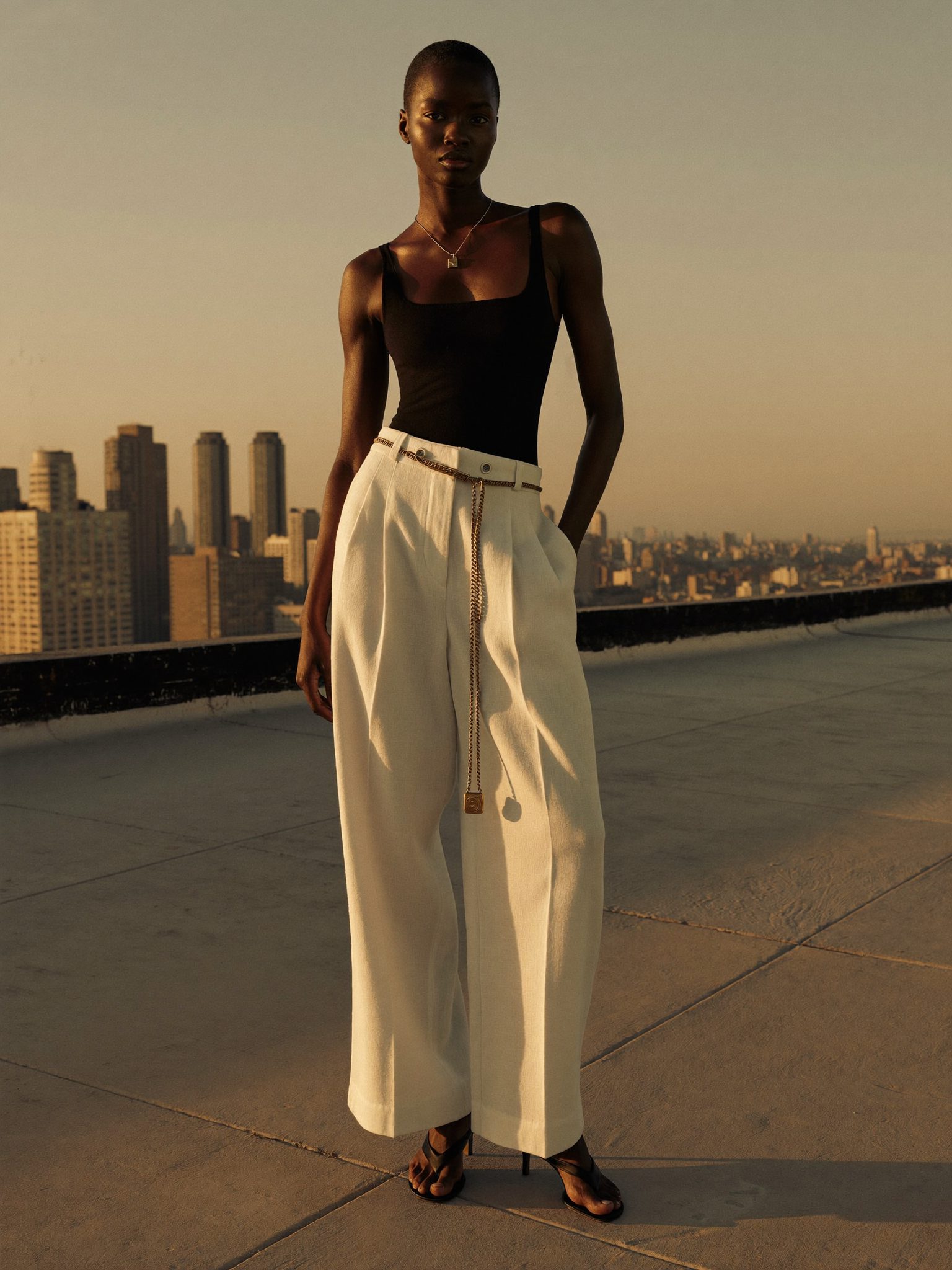 Calça de alfaiataria Osso feminina de cintura alta