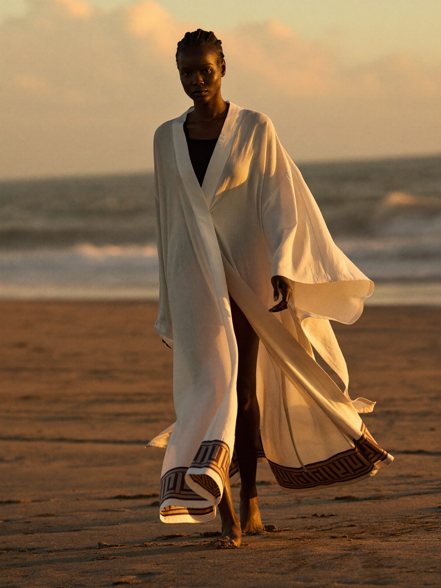 Saída de praia quimono em gaze