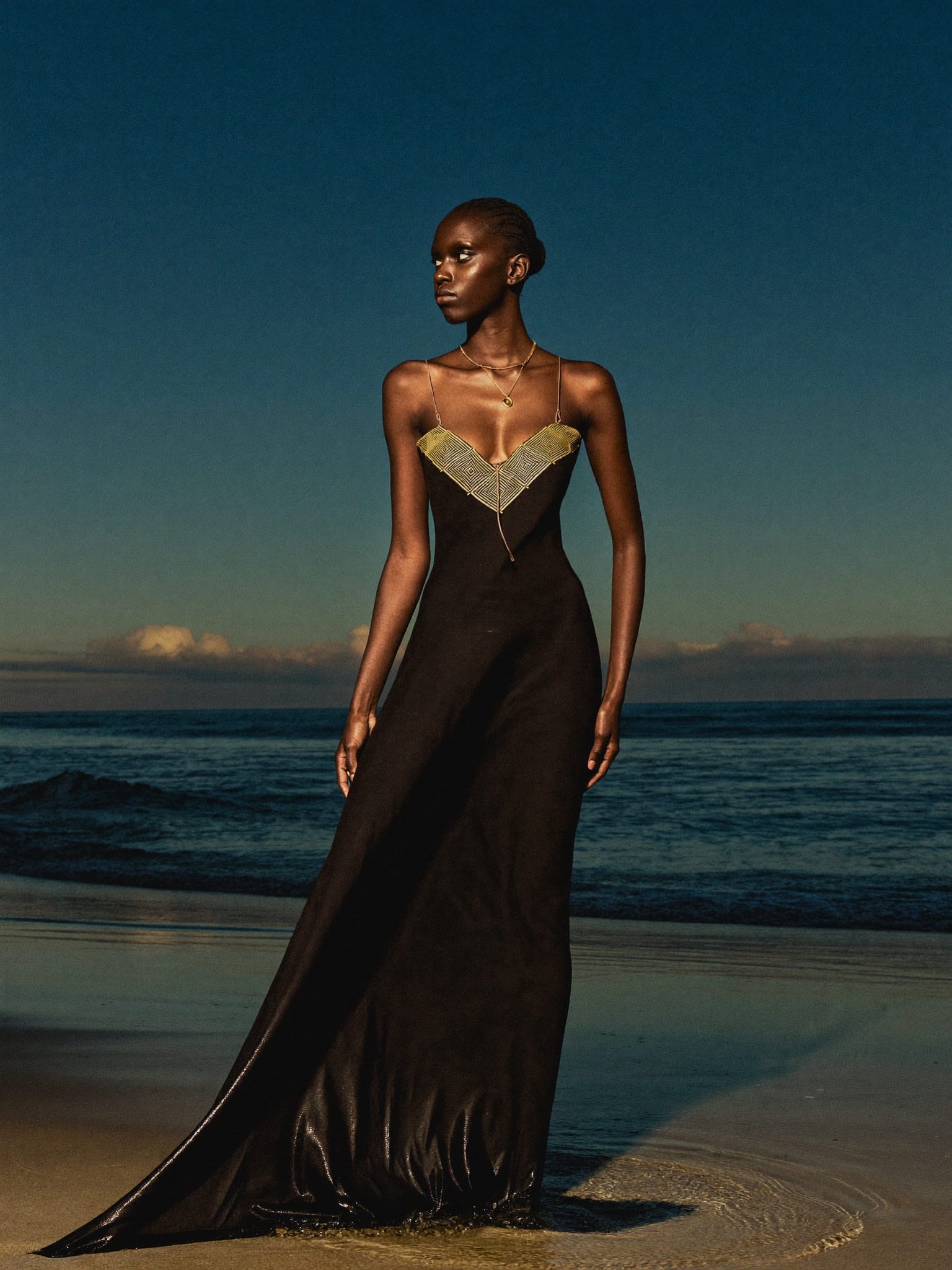 Slip dress Noite na beira do mar